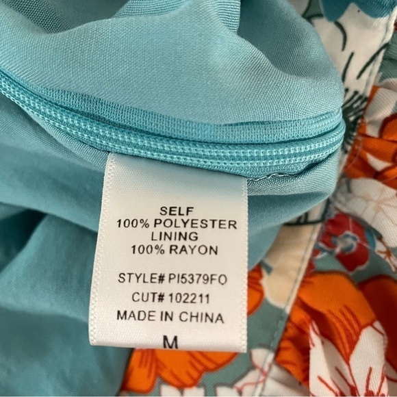 Botanik Studio MEDIUM Wide Leg Pants Skirt Long Floral Flowers - Picture 9 of 10